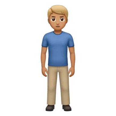 Man standing with his hands on his hips with an annoyed look on his face. His body is turned slightly to the side sticker