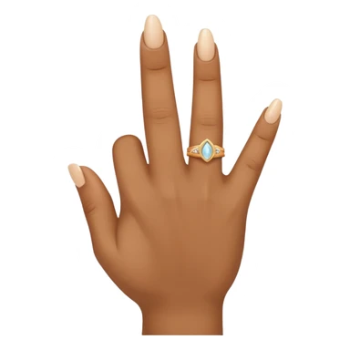 make me a hand emoji with the ring and middle finger sticking up on one hand sticker