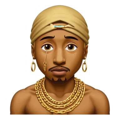 tupac but he's made of gold but he's also in an unbearable amount of pain sticker