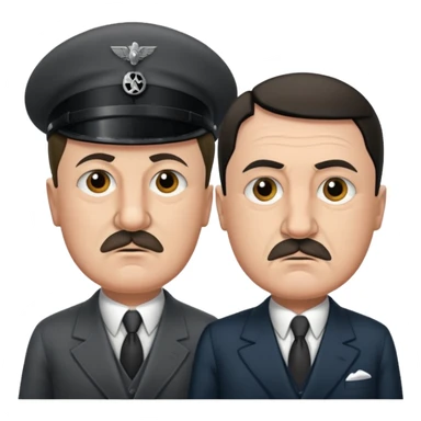 Adolf Hitler and mussolini of italy sticker