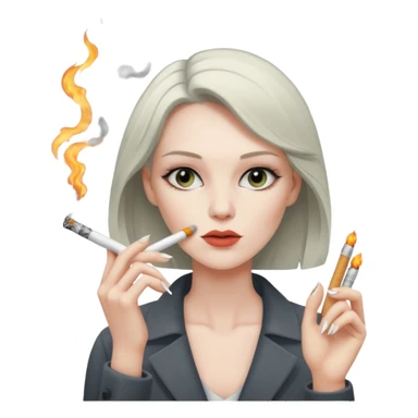 femme qui fume sticker