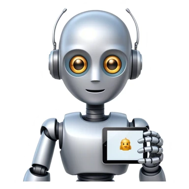 robot de inteligencia artificial que es un tutor virtual para estudiantes sticker