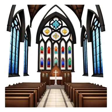 interior of a church sticker