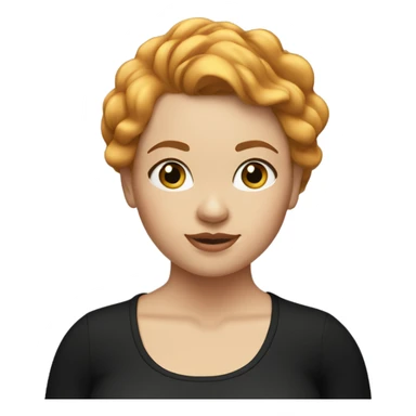 Curvy-strawberry-blonde-black leggings sticker