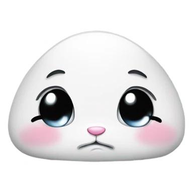 cute sad bunny with tears sticker