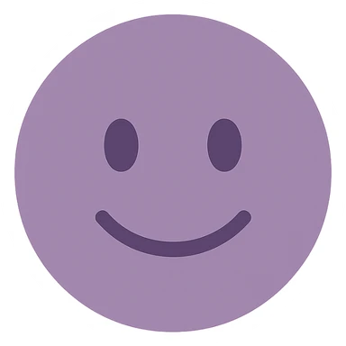 A dull purple a reassured face sticker