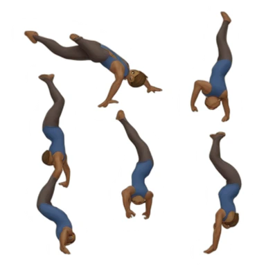 medieval circus acrobat doing a backflip sticker