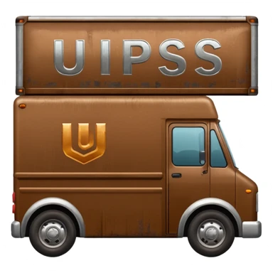 Brown delivery truck with the letters u p s on the side sticker