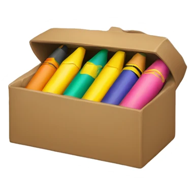 Yellow Crayon Box with 6 Crayons Inside sticker