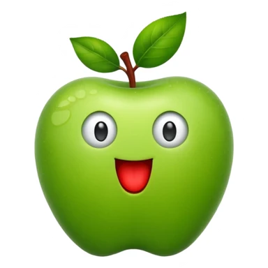 worm, apple sticker