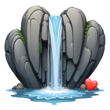 heart shaped watterfall sticker