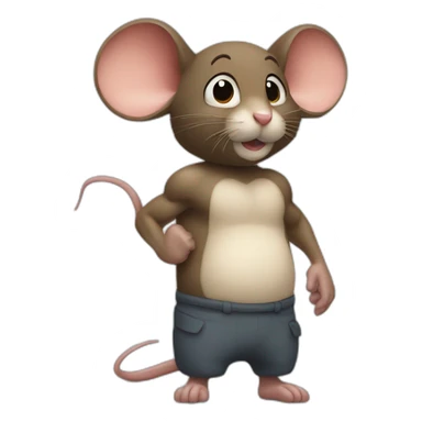 Mouse with massive swollen biceps sticker