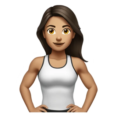 Brunette girl crossfit sticker