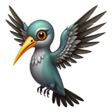 creppy demon like hummingbird with  creppy and very long wings   staring in your soul crepply and deadly  sticker