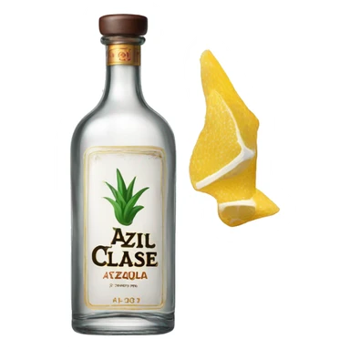 A bottle of clase azúl tequila sticker