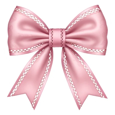 a baby pink lace ribbon bow sticker