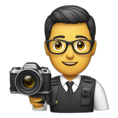 TV reporter with camera sticker