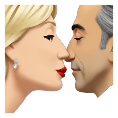 marine lepen kissing eric zemmour sticker