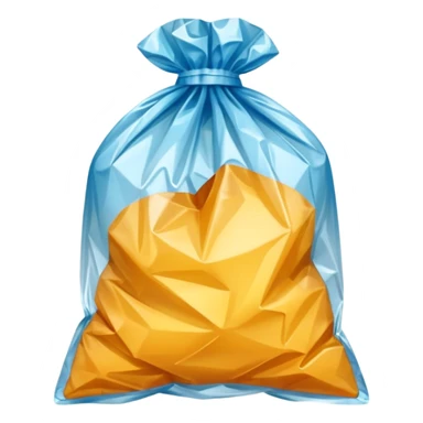 a plastic polythene bag in a simple vector style sticker