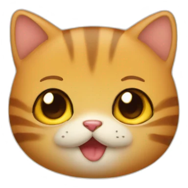 Chat qui fait un bisous sticker