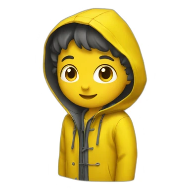 yellow raincoat sticker