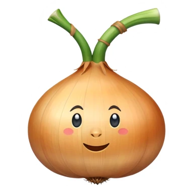 an onion emoji with a handle sticker