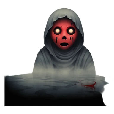 Dark horror wallpaper, 1080x2400, smoky grey charcoal background, subtle eerie light, misty fog, floating dust ("dhoasha dhoasha"), centered text "ROJONI" in distressed horror font, faint red smears, cinematic grain, spooky vibe --ar 9:20 --v 5 sticker