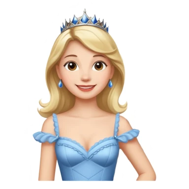 Parisian woman in a princess dress on the Eiffel tower sticker