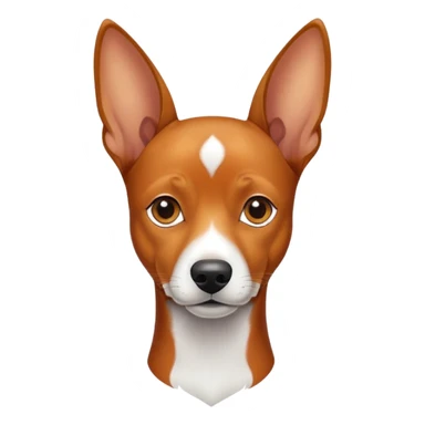 A ginger dog of the Austrian Pinscher breed with hanging ears, a white patch on the forehead and a white spot around the muzzle sticker