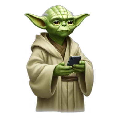 yoda phone call sticker