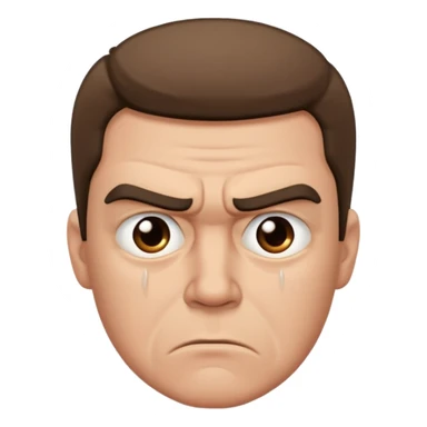 man both sad and angry sticker