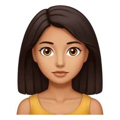 Mujer morena de cabello oscuro y ojos marrones sticker