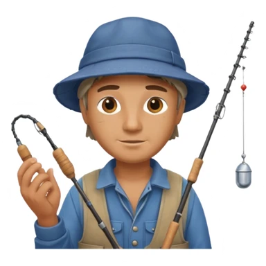 poisson pêcheur sticker