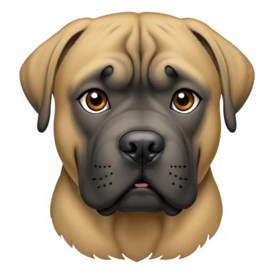 Tan cane corso with black snout sticker