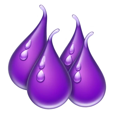 3 purple Drops with kool aids signature color, Juicy , no face just like the dorps 💦 sticker
