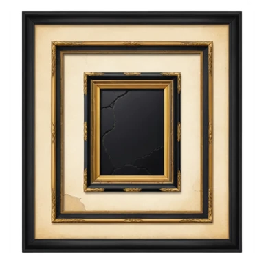 Old painting in the auction sticker