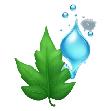 Leaves with water sticker