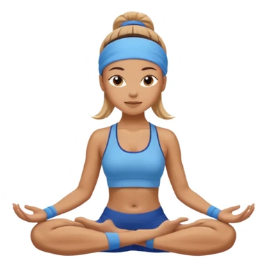 Yoga woman with blue sweatband sticker