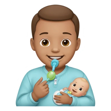 man with eros baby clothes sticker