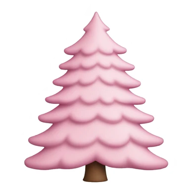 Light pink Christmas tree with no ornaments and completely pink sticker