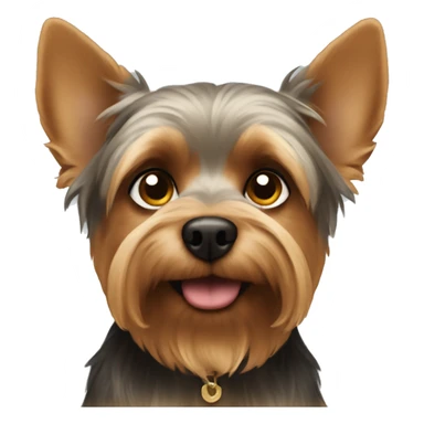 Dog Yorkshire  pointy ears sticker