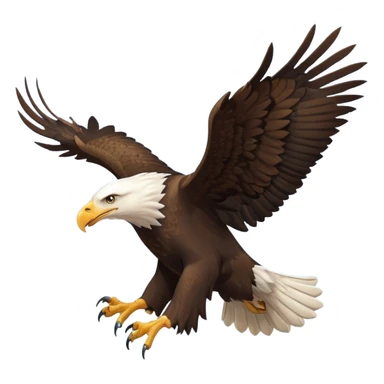 A regal flying bald eagle swooped a feral pig  sticker