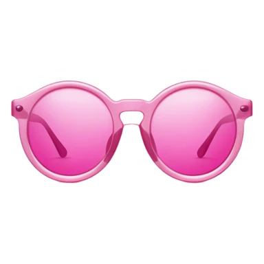 round protective glasses with vibrant pink tinted lenses, laboratory eyewear sticker