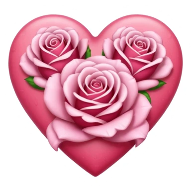 Corazón rositas sticker