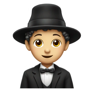 Little Hasidic Jewish boy with peyos  sticker