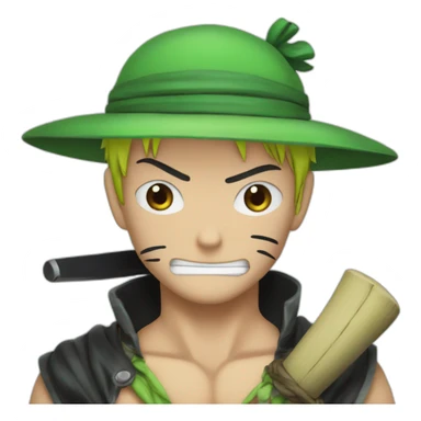 Zoro qui fait un câlin à luffy sticker