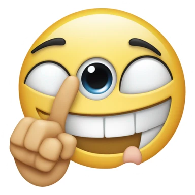 Winky face with finger point sticker
