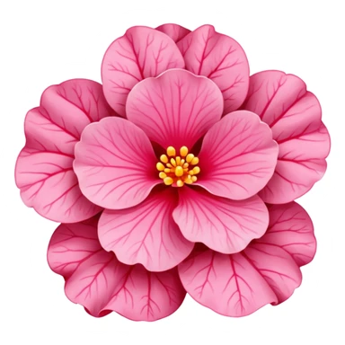 super realistic pink begonia sticker