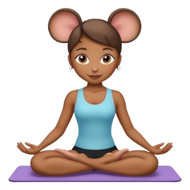 Pilates girl mocca mouse  sticker
