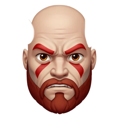 Kratos skin whiter Without beard sticker
